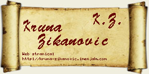 Kruna Žikanović vizit kartica
